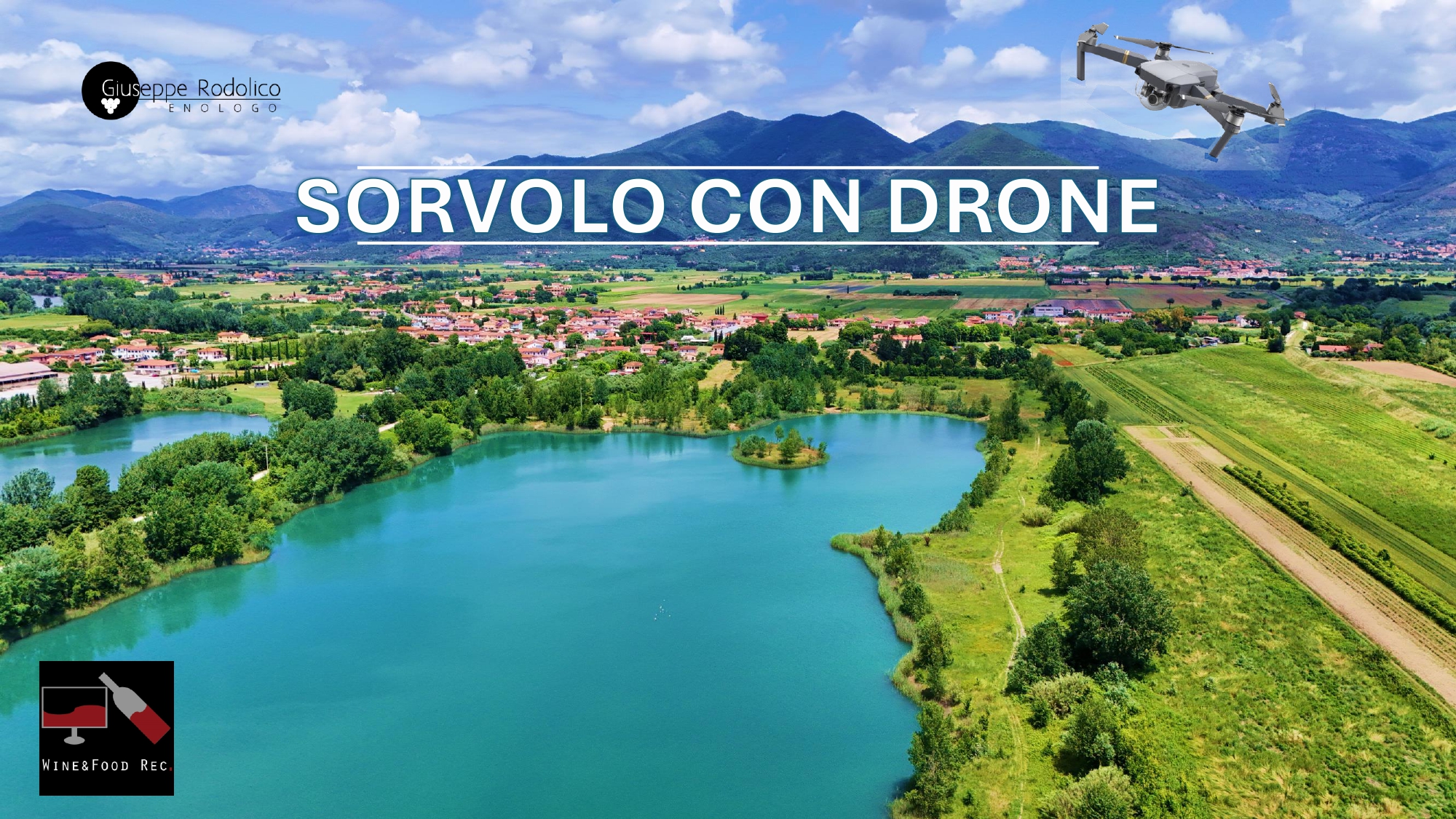 Sorvolo con Drone sopra un incantevole lago della Toscana