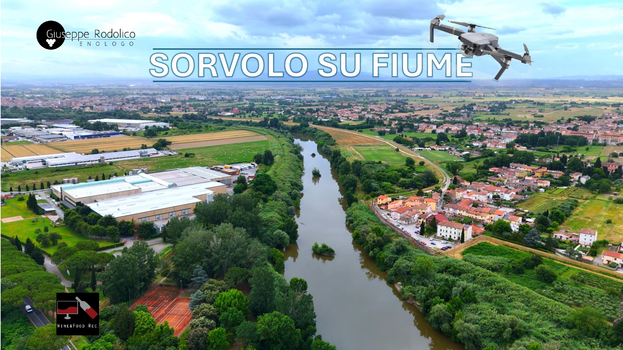 Volo con il drone all’interno di una cava e sopra un bellissimo corso d’acqua